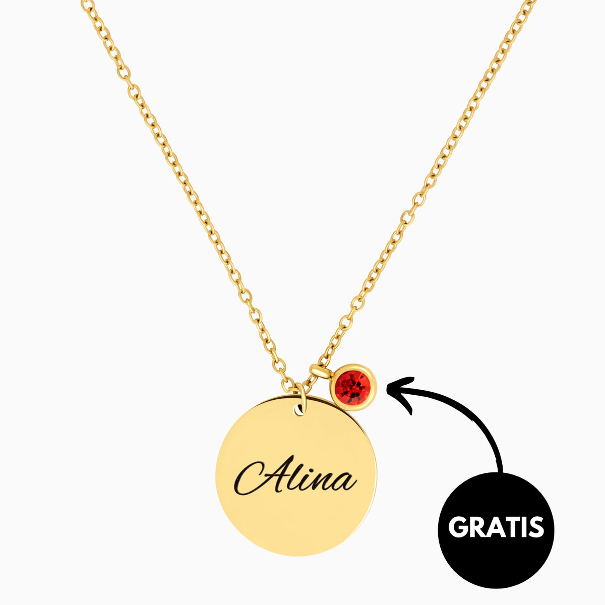 Collana con incisione della pietra di nascita
