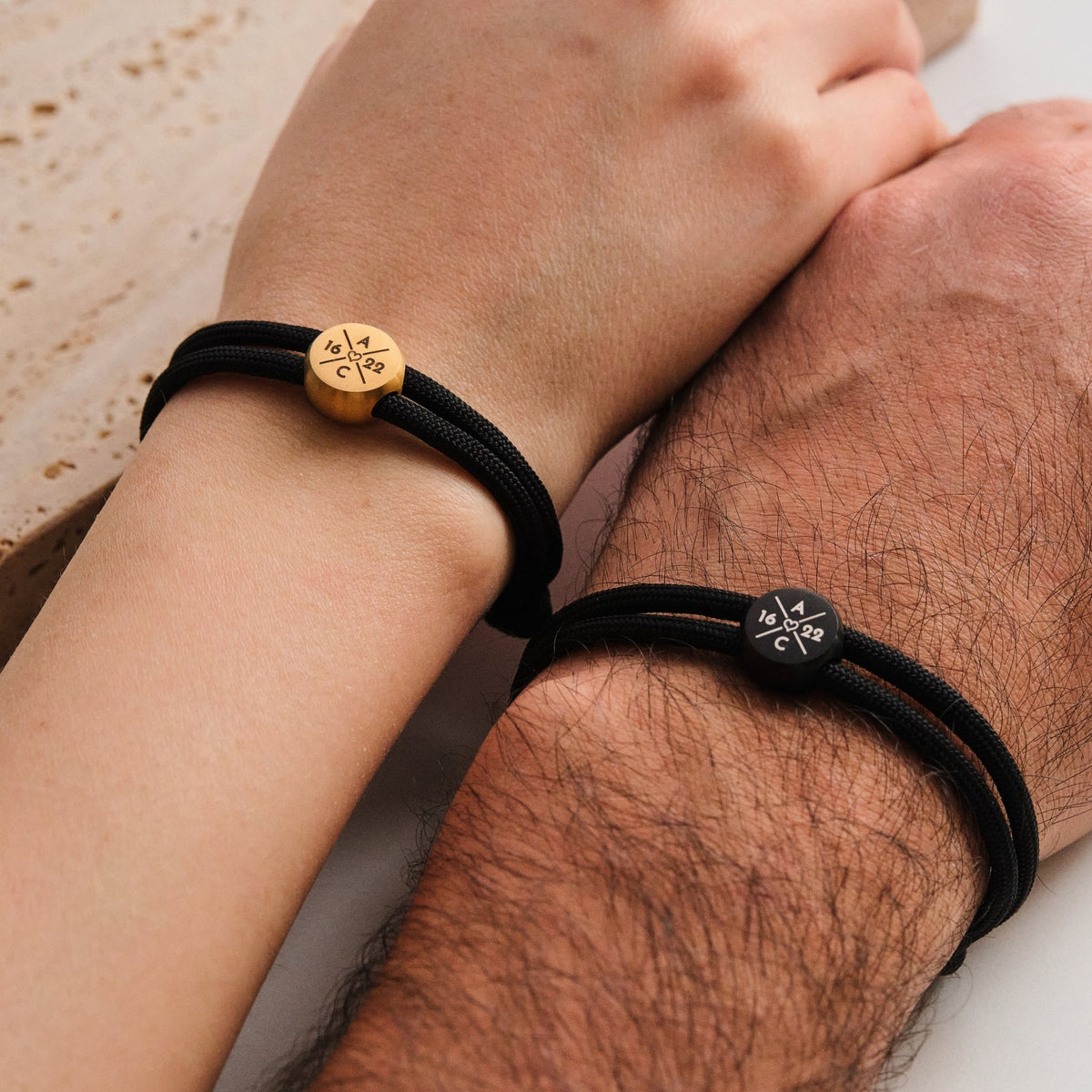 Segeltau Disc Partnerarmband mit Gravur - OTANTO