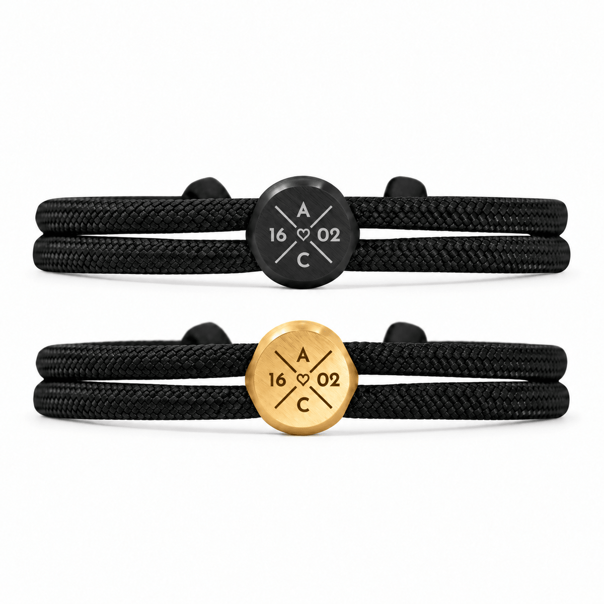Segeltau Partnerarmband mit Gravur - OTANTO