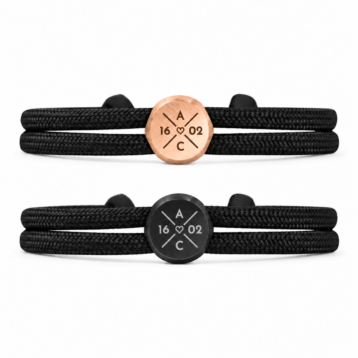 Segeltau Partnerarmband mit Gravur - OTANTO