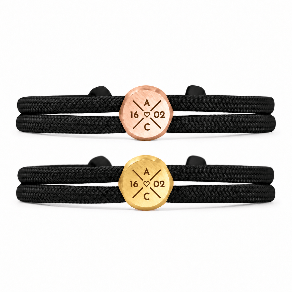 Segeltau Partnerarmband mit Gravur - OTANTO