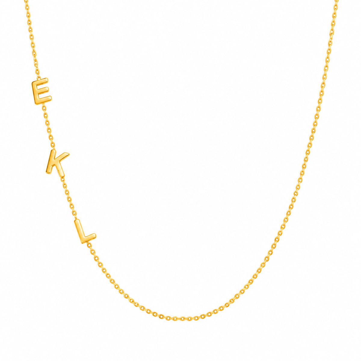Collana con lettere laterali per nome