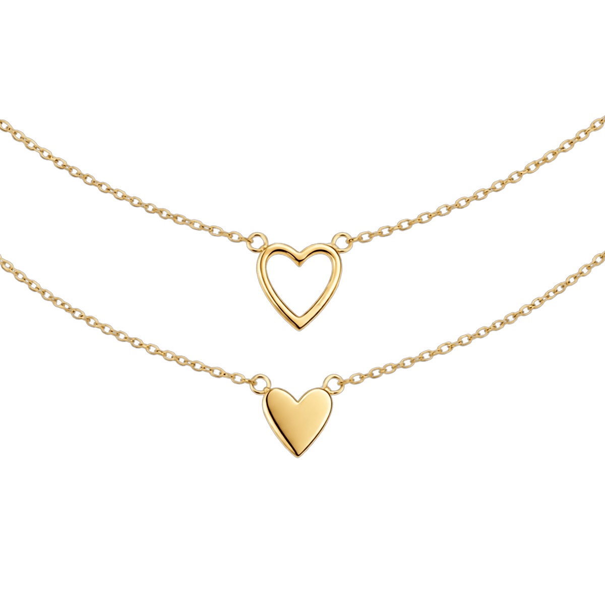 Mutter-Kind Halskette Set mit Herz - OTANTO