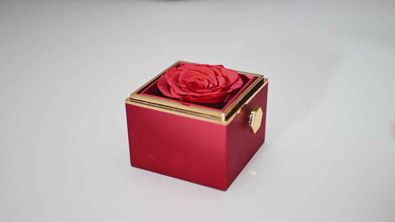Collana con incisione Herzen con rosa eterna