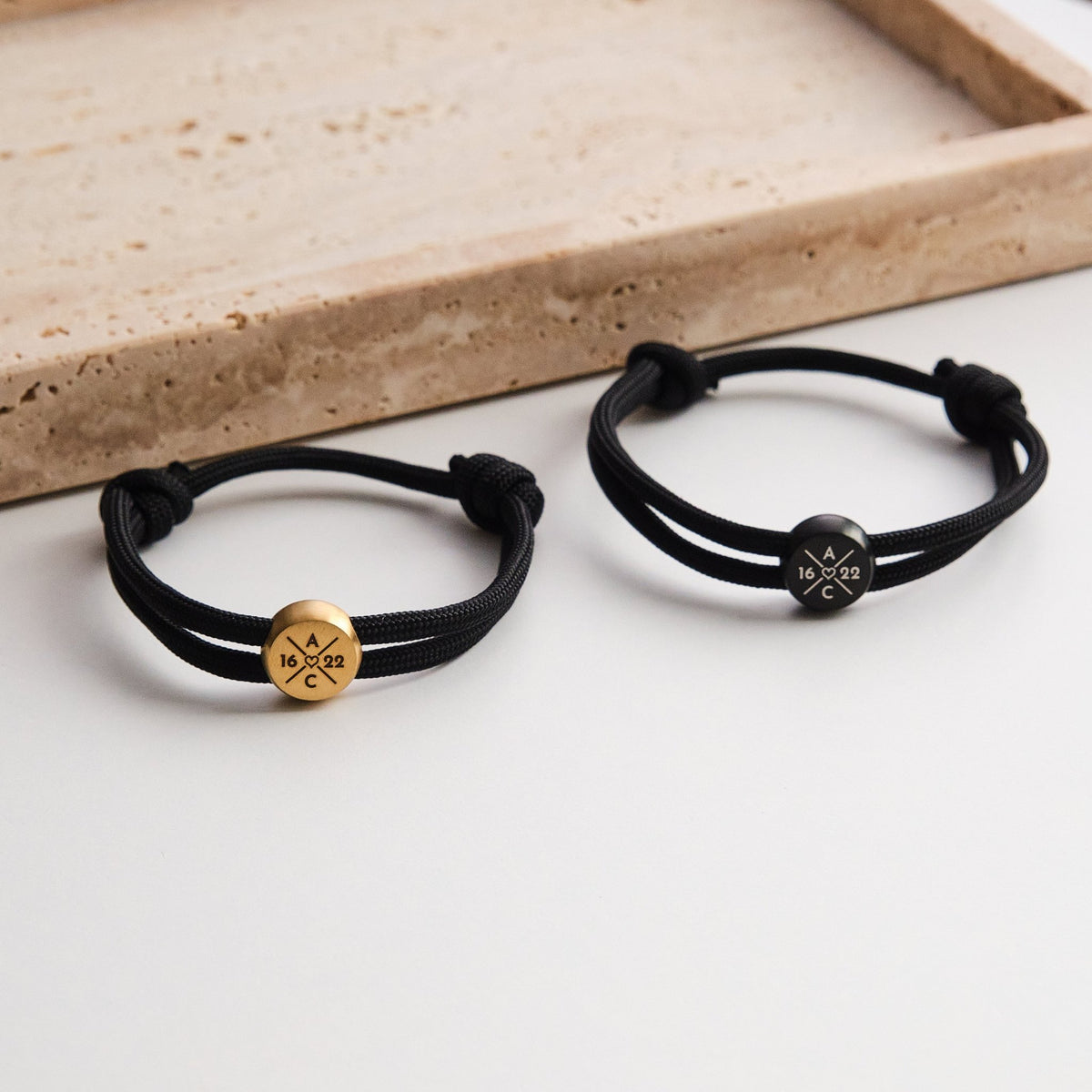 Segeltau Disc Partnerarmband mit Gravur - OTANTO