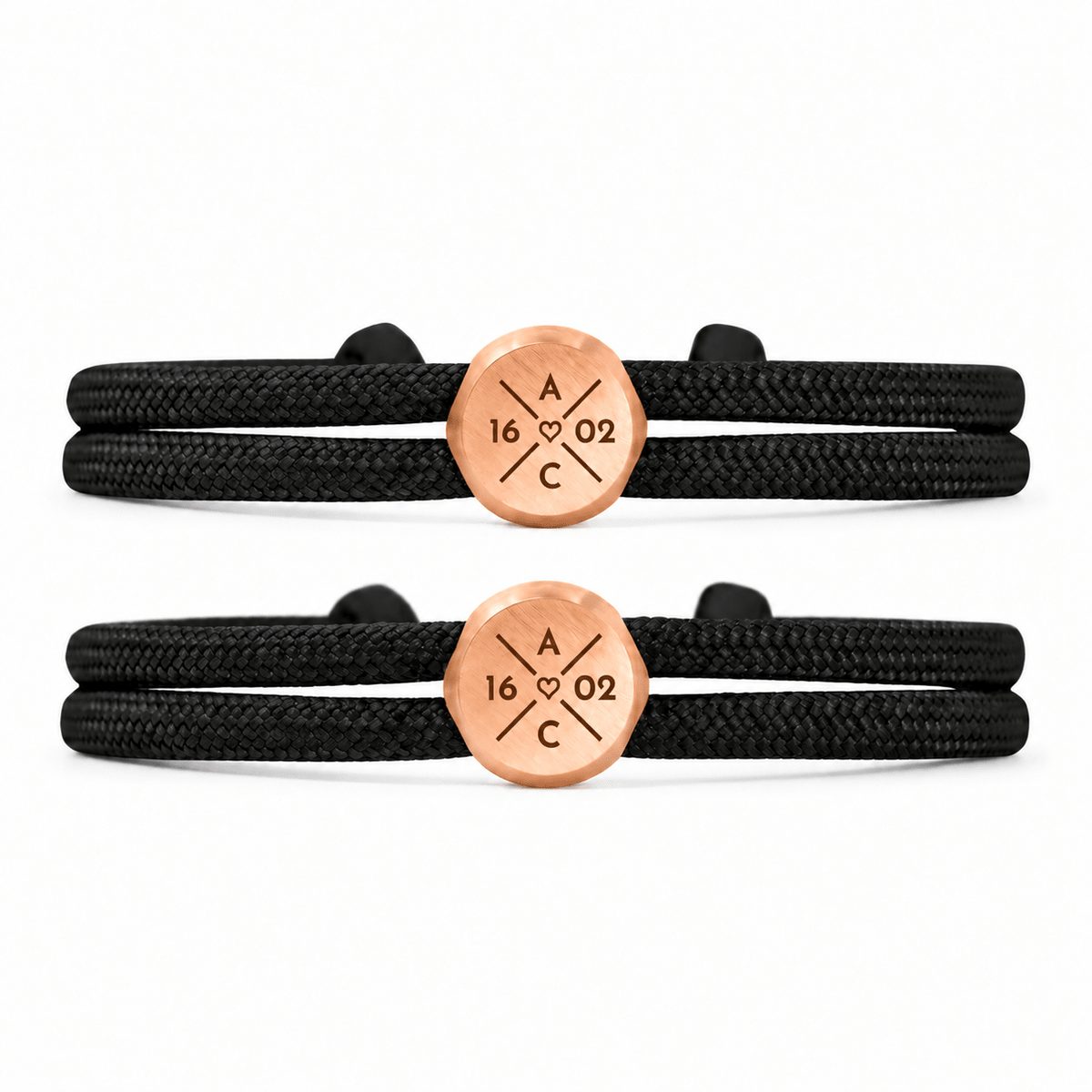Segeltau Partnerarmband mit Gravur - OTANTO