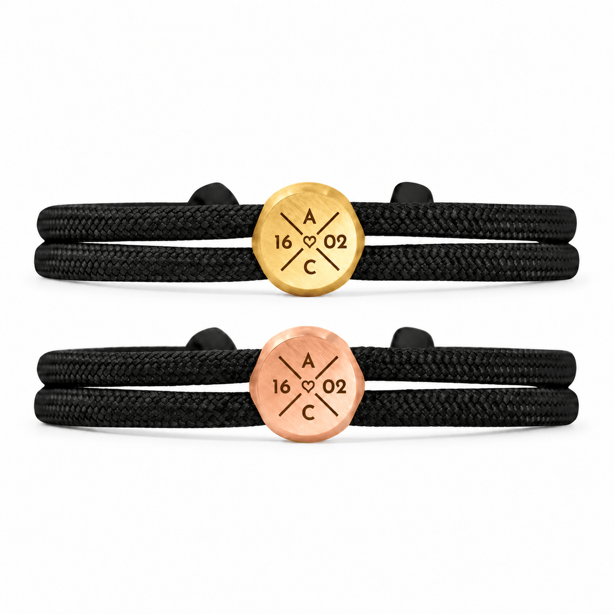 Segeltau Partnerarmband mit Gravur - OTANTO