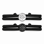 Segeltau Partnerarmband mit Gravur - OTANTO