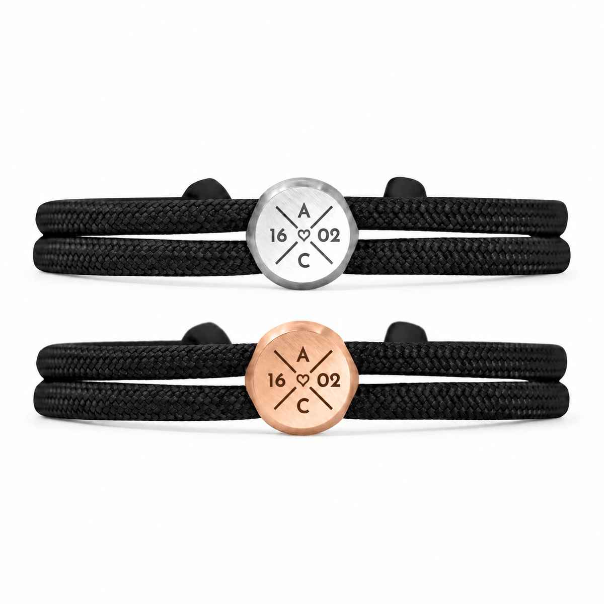 Segeltau Partnerarmband mit Gravur - OTANTO