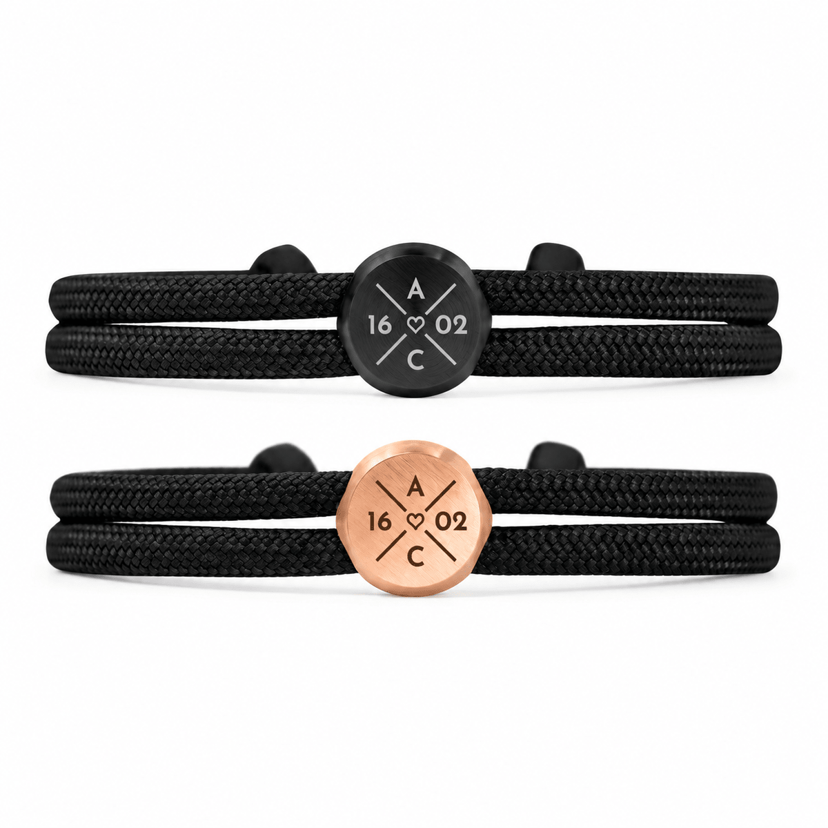 Segeltau Partnerarmband mit Gravur - OTANTO