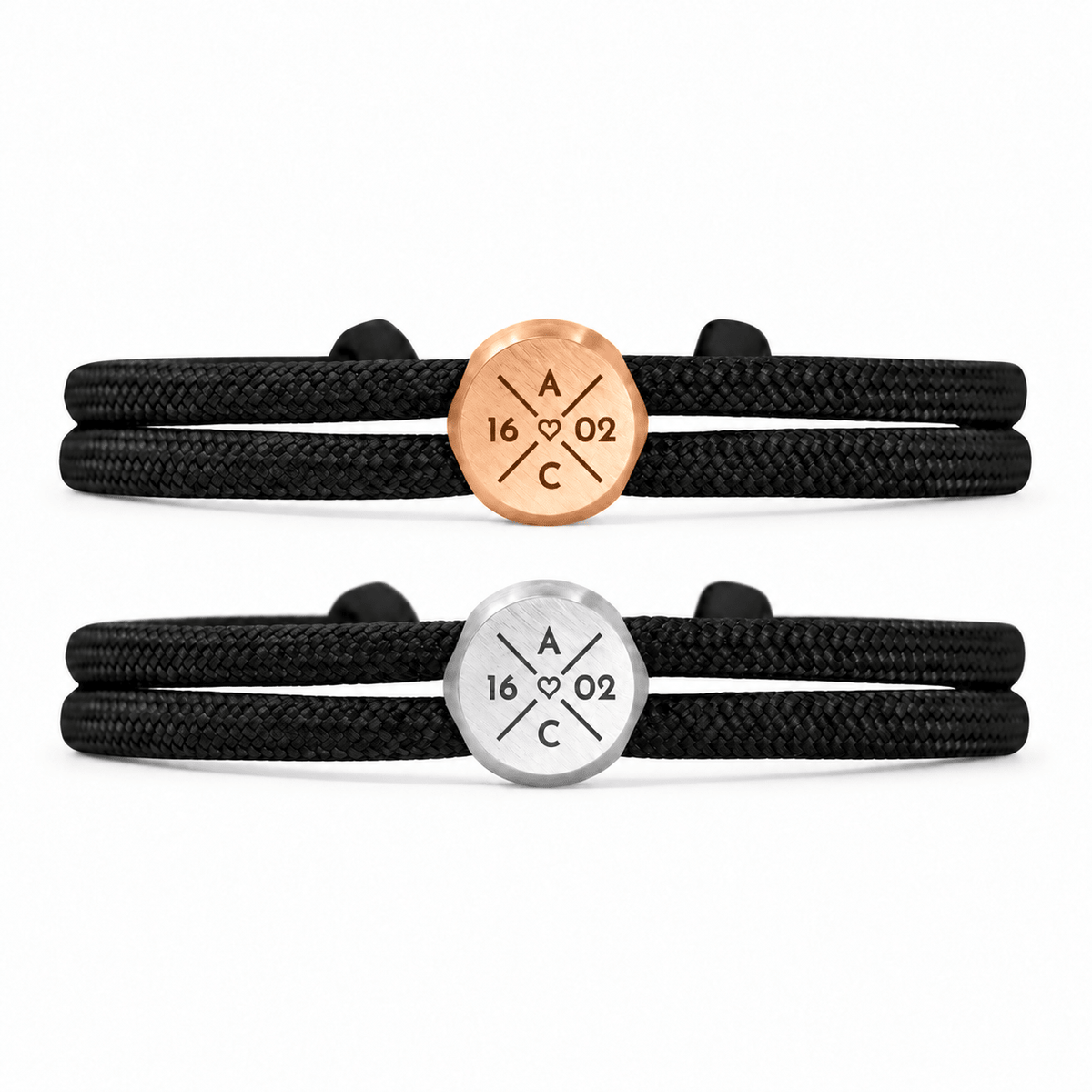 Segeltau Partnerarmband mit Gravur - OTANTO